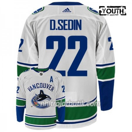 Barn Ishockey Vancouver Canucks Tröja DANIEL SEDIN 22 Adidas Vit Authentic
